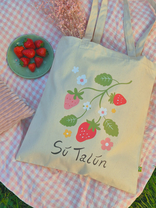 Strawberry Canvas Tote Bag - Sú Talún