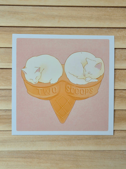 Two Scoops Art Print