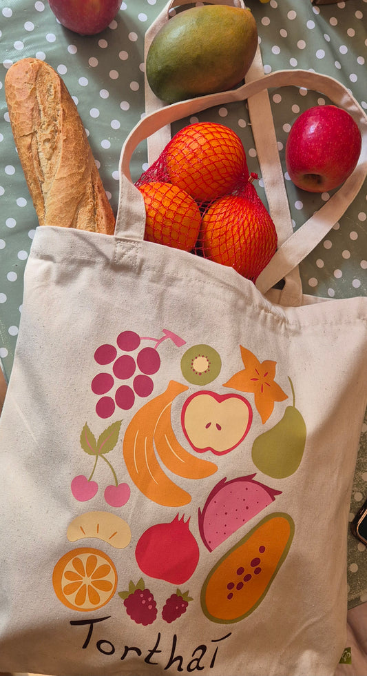 Fruit Canvas Tote Bag - Torthaí