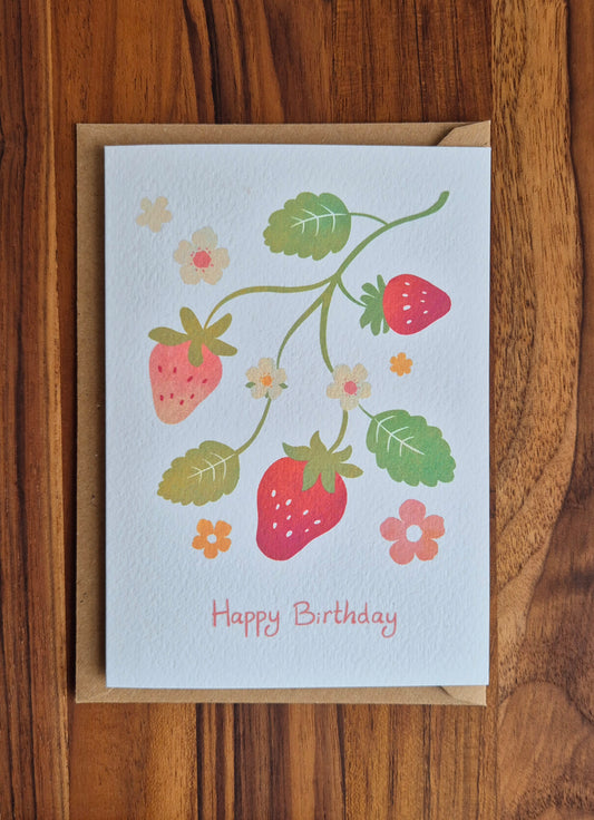 Birthday Card Strawberries