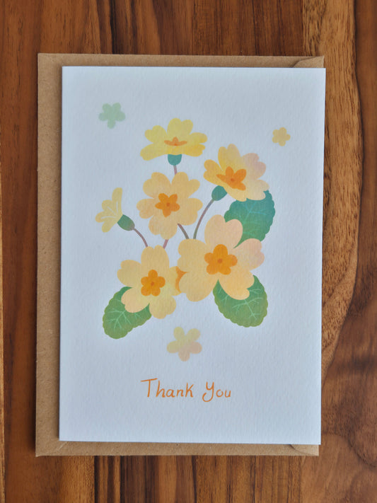 Thank You Card Primroses