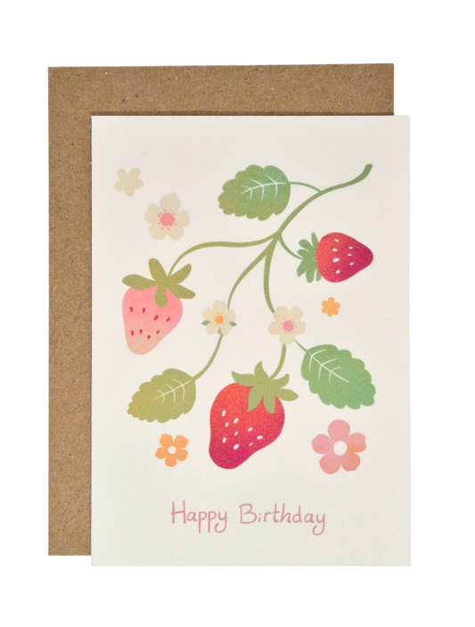 Birthday Card Strawberries
