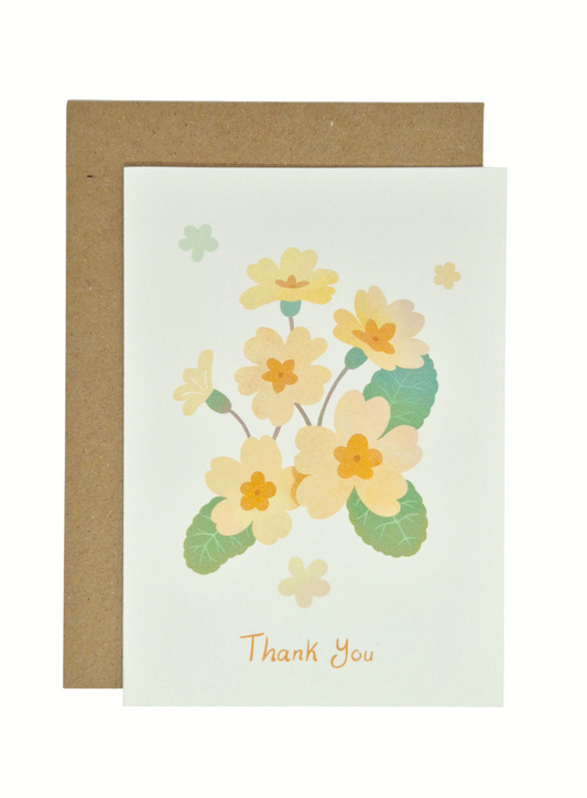 Thank You Card Primroses