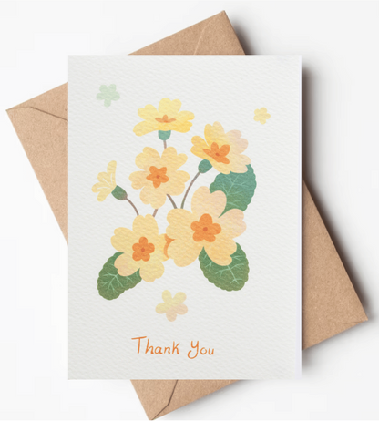 Thank You Card Primroses