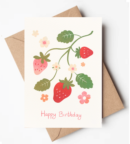 Birthday Card Strawberries